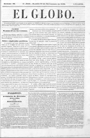 'El Globo' - Número 26 - 1840 noviembre 10