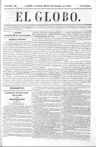 'El Globo' - Número 36 - 1840 noviembre 20