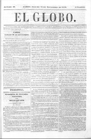 'El Globo' - Número 37 - 1840 noviembre 21