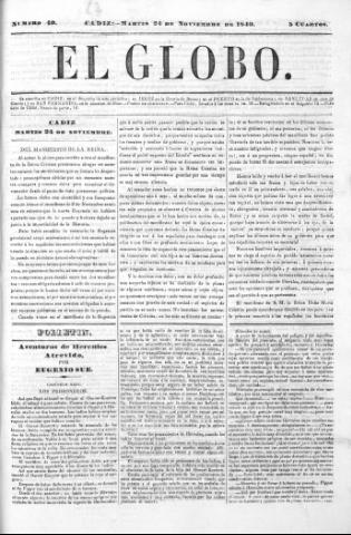 'El Globo' - Número 40 - 1840 noviembre 24