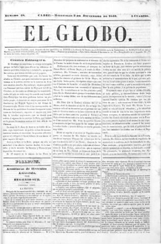 'El Globo' - Número 48 - 1840 diciembre 2