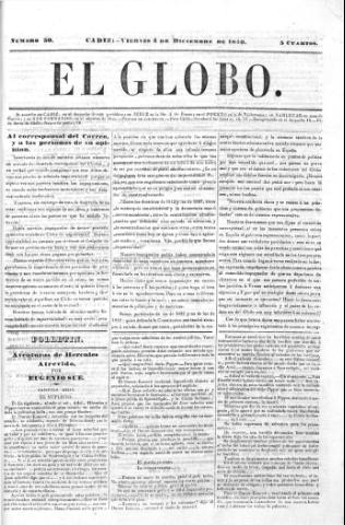 'El Globo' - Número 50 - 1840 diciembre 4