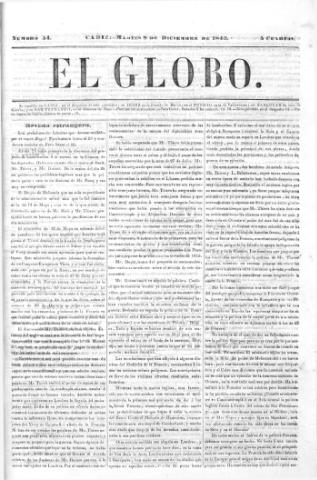 'El Globo' - Número 54 - 1840 diciembre 8