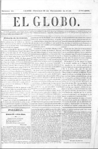 'El Globo' - Número 59 - 1840 diciembre 13