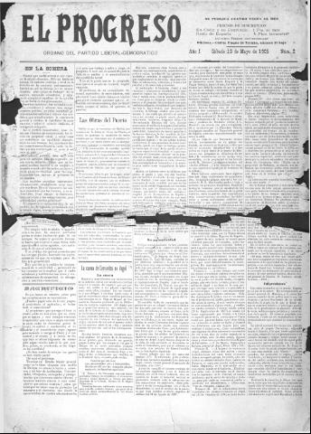 'El Progreso' - Año 1 Número 2 - 1905 mayo 13
