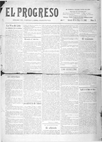 'El Progreso' - Año 1 Número 3 - 1905 mayo 20