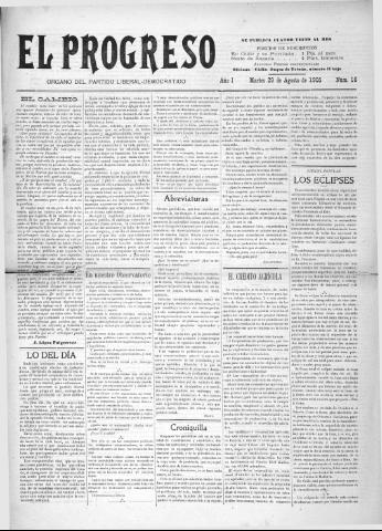 'El Progreso' - Año 1 Número 16 - 1905 agosto 29