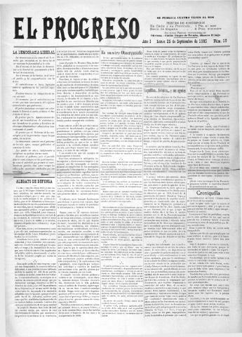 'El Progreso' - Año 1 Número 19 - 1905 septiembre 25