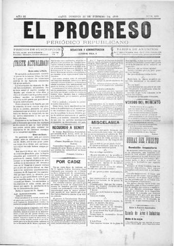 'El Progreso' - Año 3 Número 280 - 1909 febrero 12