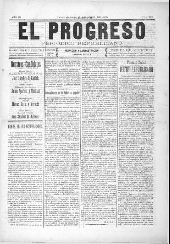 'El Progreso' - Año 3 Número 290 - 1909 abril 27