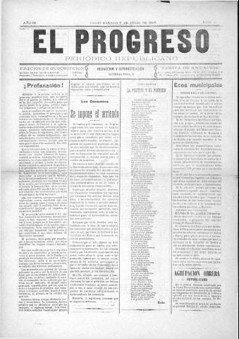 'El Progreso' - Año 3 Número 302 - 1909 julio 7