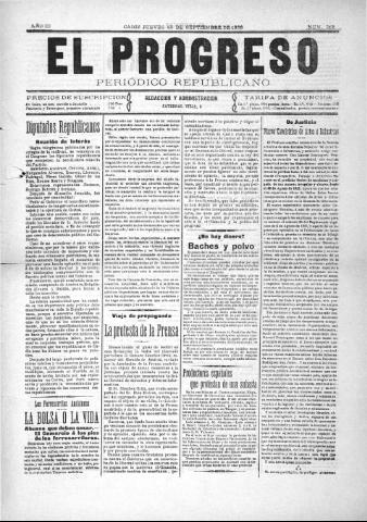 'El Progreso' - Año 3 Número 312 - 1909 septiembre 23