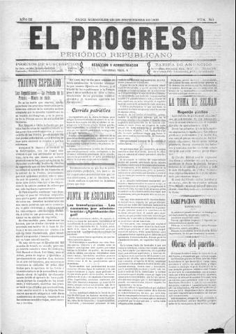 'El Progreso' - Año 3 Número 313 - 1909 septiembre 29