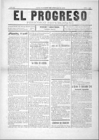 'El Progreso' - Año 3 Número 315 - 1909 octubre 1