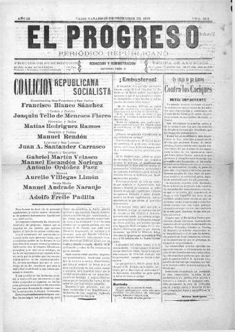 'El Progreso' - Año 3 Número 323 - 1909 diciembre 11