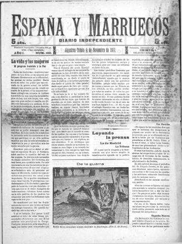 'España y Marruecos  : diario independiente' - Año 1 Número 100 - 1917 noviembre 8