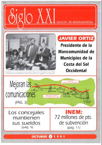'Siglo XXI  : gaceta de Benalmádena' - Número 1 - 1991 octubre 1