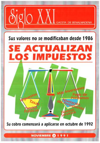 'Siglo XXI  : gaceta de Benalmádena' - Número 2 - 1991 noviembre 1