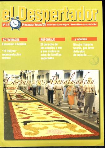 'El despertador  : Boletín del Centro de Día. Arroyo de la Miel' - Número 12 - 2005 marzo 1