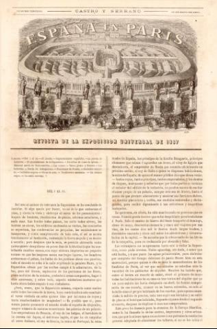 'España en Paris  : revista de la Exposición Universal de 1867' - Número 3 - 1867 mayo 15