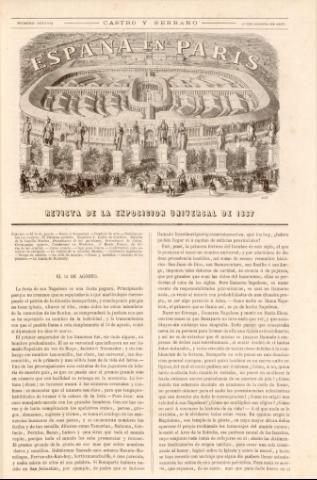 'España en Paris  : revista de la Exposición Universal de 1867' - Número 8 - 1867 agosto 30
