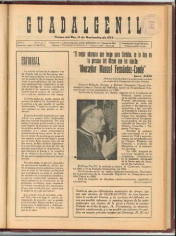'Guadalgenil' - Año 1 Número 22 - 1959 noviembre 15