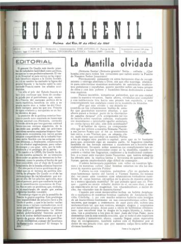 'Guadalgenil' - Año 2 Número 43 - 1960 abril 10