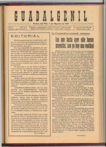 'Guadalgenil' - Año 2 Número 60 - 1960 agosto 07