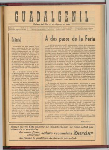 'Guadalgenil' - Año 2 Número 62 - 1960 agosto 21