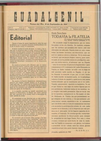 'Guadalgenil' - Año 2 Número 66 - 1960 septiembre 18