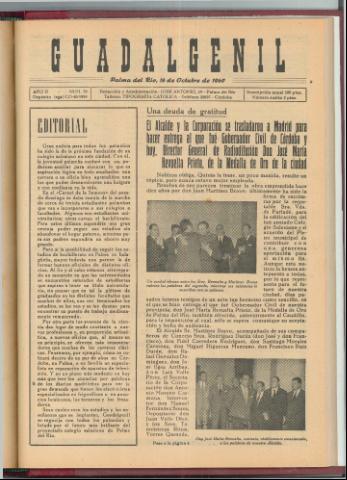 'Guadalgenil' - Año 2 Número 70 - 1960 octubre 16