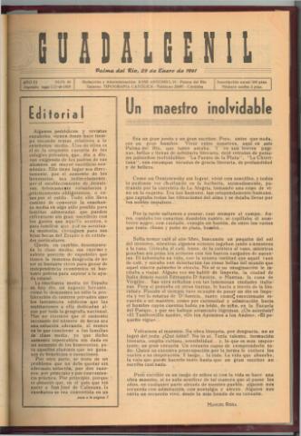 'Guadalgenil' - Año 3 Número 85 - 1961 enero 29