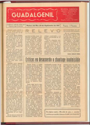 'Guadalgenil' - Epoca 2 Año 3 Número 110 - 1961 septiembre 23