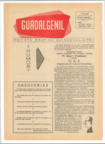 'Guadalgenil' - Epoca 2 Año 3 Número 130 - 1962 julio 07