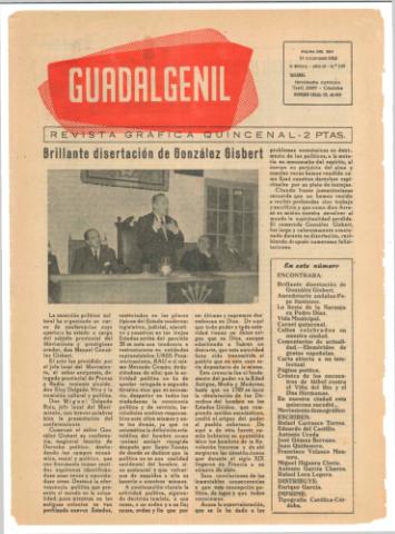 'Guadalgenil' - Epoca 2 Año 4 Número 139 - 1962 diciembre 15