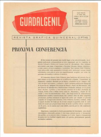 'Guadalgenil' - Epoca 2 Año 4 Número 141 - 1963 enero 15