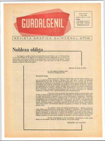 'Guadalgenil' - Epoca 2 Año 4 Número 151 - 1963 julio 06