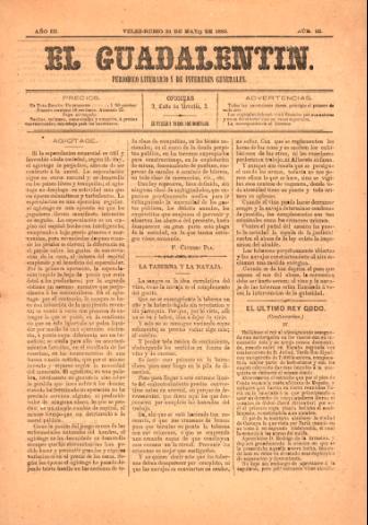 'El Guadalentin : Periódico Semanal Literario y de Intereses Generales' - Año 3 Número 82 - 1885 mayo 31