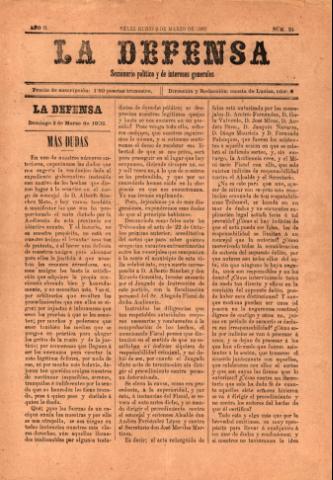 'La defensa : Semanario Político y de Intereses Generales' - Año 2 Número 24 - 1902 marzo 02