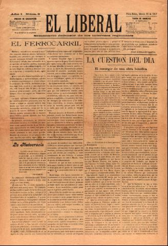 'El Liberal : Semanario defensro de los intereses regionales' - Año 1 Número 3 - 1917 febrero 15