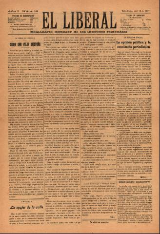 'El Liberal : Semanario defensro de los intereses regionales' - Año 1 Número 12 - 1917 abril 19