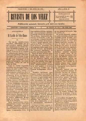 'Revista de los Vélez : Publicación escolar, festivo-literaria y de intereses locales' - Año 1 Número 6 - 1915 junio 01