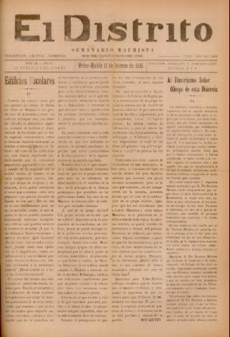 'El Distrito : semanario maurista' - Año 2 Número 12 - 1916 febrero 17