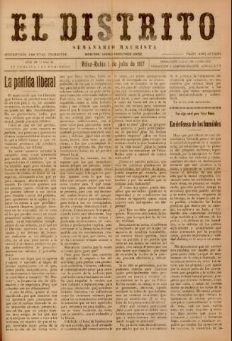 'El Distrito : semanario maurista' - Año 3 Número 79 - 1917 julio 01