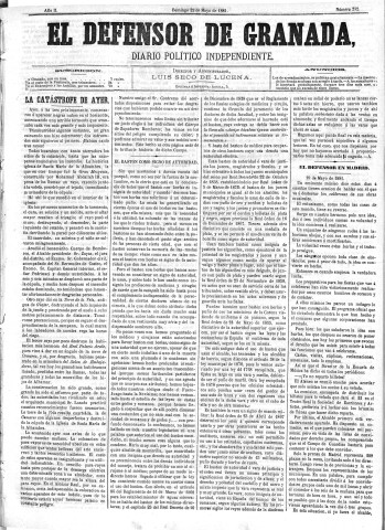 'El Defensor de Granada  : diario político independiente' - Año II Número 232  - 1881 Mayo 22
