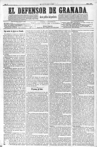 'El Defensor de Granada  : diario político independiente' - Año V Número 1268  - 1884 Abril 02