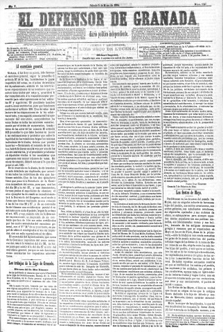 'El Defensor de Granada  : diario político independiente' - Año V Número 1297  - 1884 Mayo 03