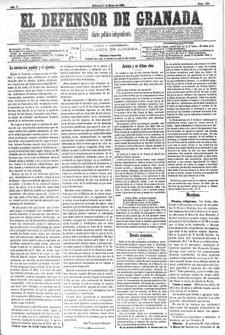 'El Defensor de Granada  : diario político independiente' - Año V Número 1301  - 1884 Mayo 07