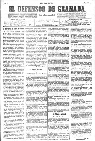 'El Defensor de Granada  : diario político independiente' - Año V Número 1307  - 1884 Mayo 13
