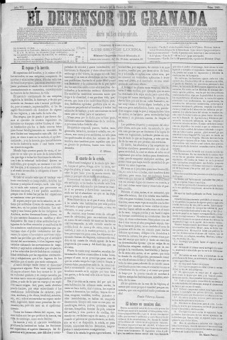 'El Defensor de Granada  : diario político independiente' - Año VII Número 1983  - 1886 Enero 23